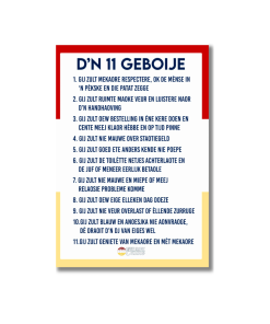 D'n 11 Geboije (tegeltje)