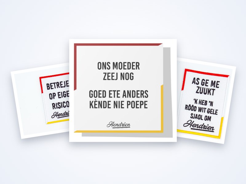 Hendrien tegeltje en emblemen