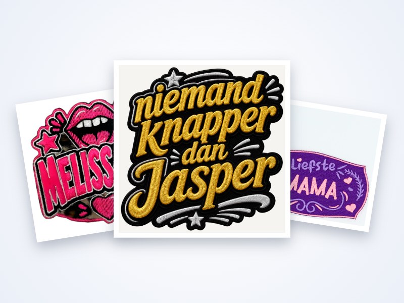 Naamemblemen Melissa, Jasper en Liefste Mama