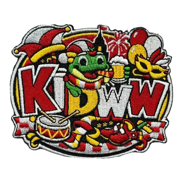 Geborduurd maatwerk embleem KDWW, gemaakt door Oeteldonk Online